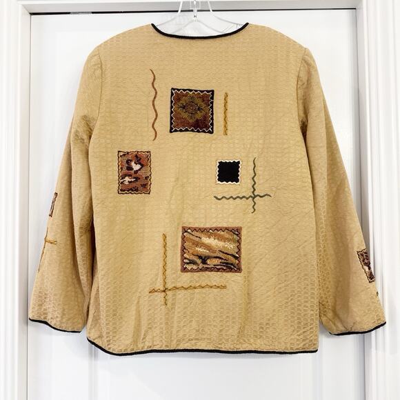 Vintage Julia Kim Artsy Blazer Embroidered Jacket Patchwork Tapestry Size Small - Picture 3 of 8
